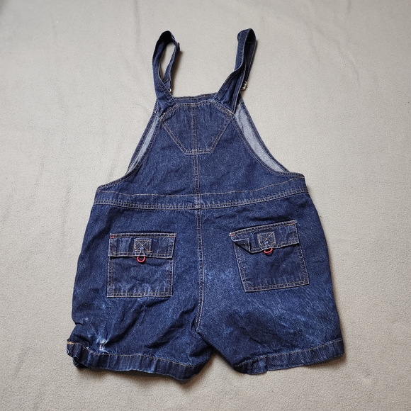 Vintage Classic Women's Denim Short Overalls - Dark Blue Sz Med - Picture 2 of 12